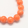 Natural Dyed Yellow Jade Gemstone Bead Strands X-G-R271-8mm-Y31-2