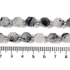 Natural Black Rutilated Quartz Beads Strands G-O201B-136G-5