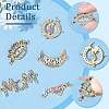  5Pcs 5 Styles Brass Micro Pave Colorful Cubic Zirconia Connector Charms KK-NB0002-81-4
