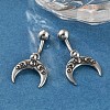 Crescent Moon 316 Surgical Stainless Steel Belly Button Rings/Earrings EJEW-G416-17AS-3