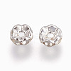 Iron Rhinestone Spacer Beads RB-A008-6MM-S-2