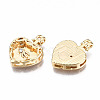 Brass Micro Pave Clear Cubic Zirconia Pendants KK-Q277-025-NF-3