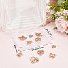 SUNNYCLUE 12Pcs 6 Style Valentine's Day Brass Micro Pave Cubic Zirconia Pendants KK-SC0003-16-6