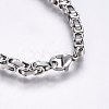 201 Stainless Steel Byzantine Chain Bracelets BJEW-F331-06P-3