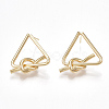 Brass Stud Earrings KK-S350-043G-1