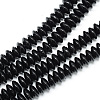 Synthetic Black Stone Bead Spacer Strands G-R359-3x6-01-1-1