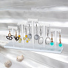 5 T-Bar Transparent Acrylic Earring Display Stand EDIS-WH0016-023-7