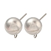 Non-Tarnish 304 Stainless Steel Stud Earring Findings STAS-O004-10G-P-1