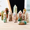 Point Tower Natural Green Cherry Blossom Agate Home Display Decoration PW-WG57748-01-2
