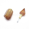 Faceted Natural Agate Openable Perfume Bottle Pendants G-E556-12B-2