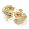 Brass Multi Line Claw Stud Earring for Woman EJEW-H137-02G-2