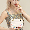WADORN 2Pcs 2 Style Rainbow Color Acrylic Curban Chain Bag Handles FIND-WR0006-44-5