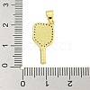 Rack Plating Brass Micro Pave Clear Cubic Zirconia Pendants KK-U021-08G-3