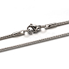 304 Stainless Steel Snake Chain Necklaces NJEW-F112-07-1