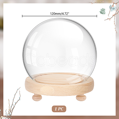 PandaHall Elite 1Pc Glass Dome Cover DJEW-PH0001-40-1