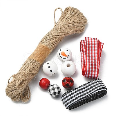 DIY Christmas Snowman Pendant Decoration Making Kit DIY-YW0007-36-1