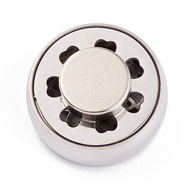 304 Stainless Steel Magnetic Diffuser Locket Aromatherapy Essential Oil Buckle AJEW-M027-12P-1