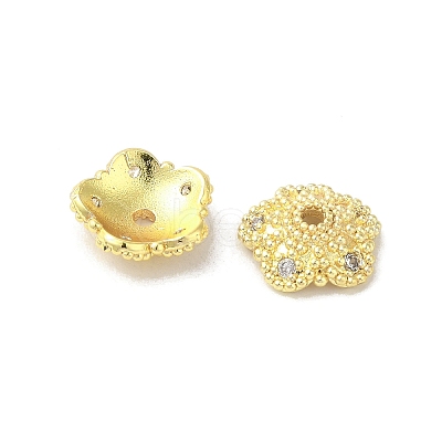 Rack Plating Brass Beads Caps KK-B088-04C-G-1