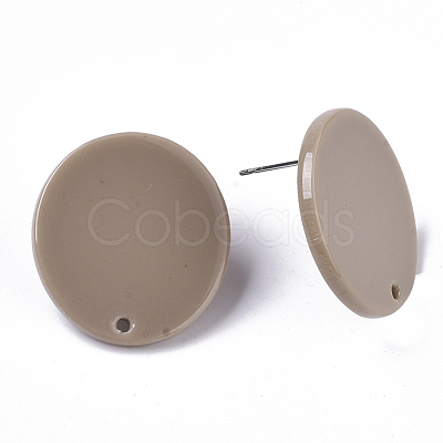 Cellulose Acetate(Resin) Stud Earring Findings X-KY-R022-013-1