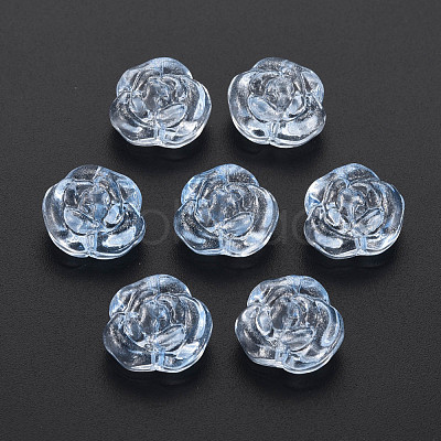 Transparent Baking Painted Glass Beads X-GLAA-S190-022-A03-1