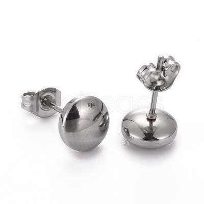 Flat Round 304 Stainless Steel Jewelry Sets SJEW-H302-10-1