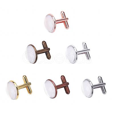 PandaHall Elite Rack Plating Brass Cuff Button KK-PH0035-48-1