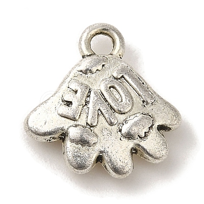 Tibetan Style Alloy Charms TIBEP-L021-18AS-1