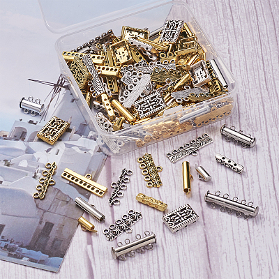 Brass Magnetic Slide Lock Clasps FIND-TA0001-10-1