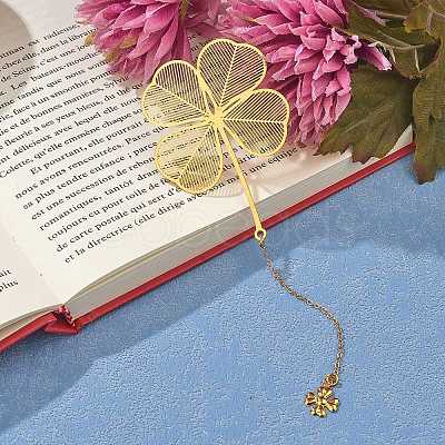 8Pcs 4 Style Brass Plant Bookmarks JX623A-1