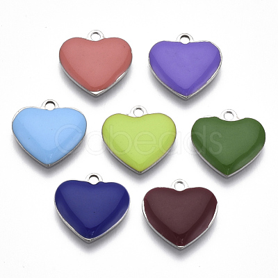 201 Stainless Steel Enamel Charms X-STAS-N088-12-1