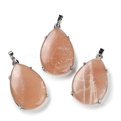 Natural Sunstone Pendants G-U002-01P-E-1