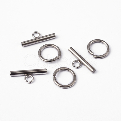 Tarnish Resistant 304 Stainless Steel Toggle Clasps X-STAS-H052-21-1