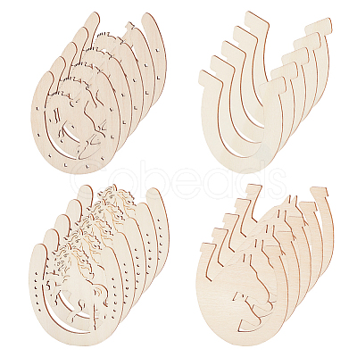 Unfinished Wooden Cutouts DIY-WH0430-141-1