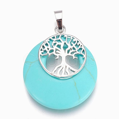 Synthetic Turquoise Pendants G-F573-C07-1