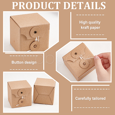 Square Kraft Paper Folding Boxes CON-WH0094-09-1