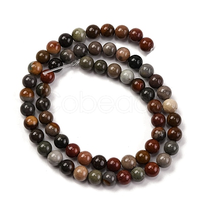 Natural Picture Jasper Beads Strands G-H037-A01-01-1