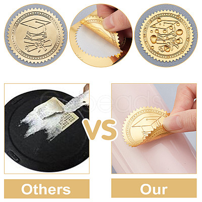 Self Adhesive Gold Foil Embossed Stickers DIY-WH0211-220-1