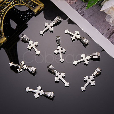 10Pcs 304 Stainless Steel Pendants STAS-CJ0001-230-1