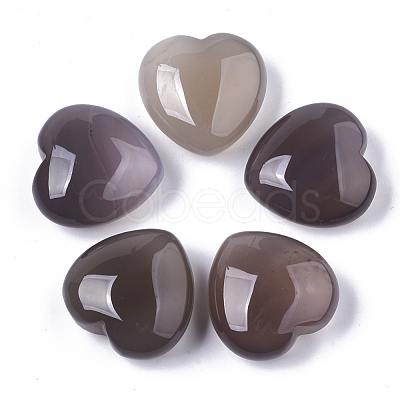 Natural Grey Agate Healing Stones G-R418-24-1-1