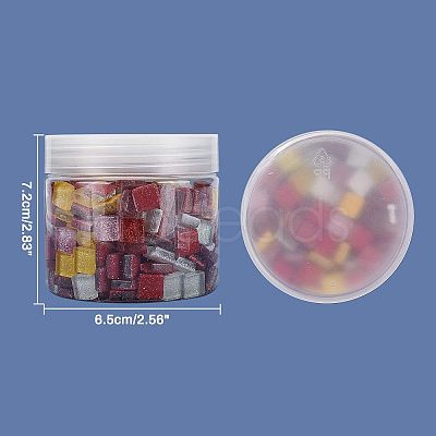 Glitter Glass Cabochons GLAA-FH0001-01A-1