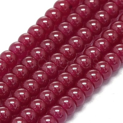 Natural Red Corundum/Ruby Beads Strands G-G106-O01-02-1