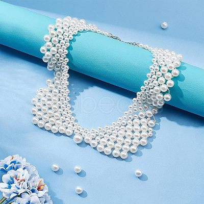 Fingerinspire Vintage ABS Imitation Pearl Bib DIY-FG0003-08-1