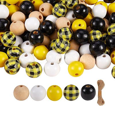 200Pcs Wooden Beads DIY-SZ0003-33A-1