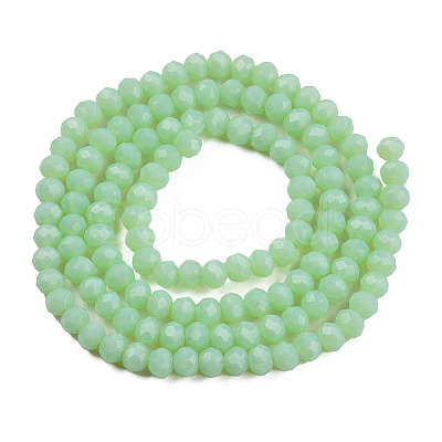 Opaque Solid Color Glass Beads Strands EGLA-A034-P4mm-D28-1