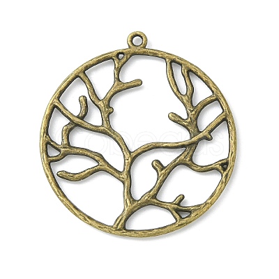 Alloy Metal Tree of Life Pendants PALLOY-20320-AB-NR-1