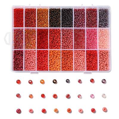 288G 24 Colors Glass Seed Beads SEED-JQ0005-01B-3mm-1