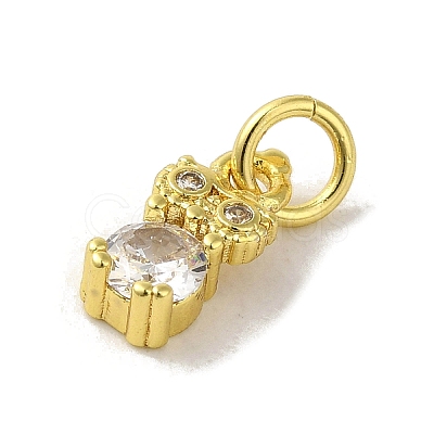 Brass Micro Pave Cubic Zirconia Charms KK-M283-24A-01-1