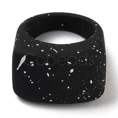 Resin Finger Rings RJEW-Z007-01K-1