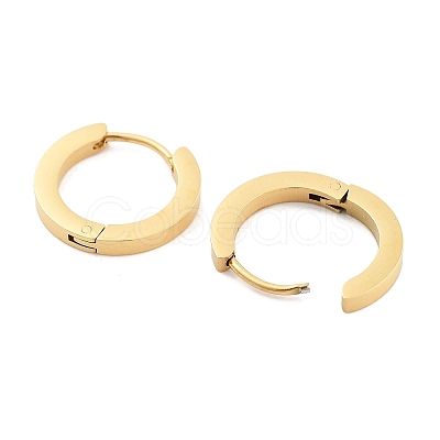 Ion Plating(IP) Frosted 304 Stainless Steel Huggie Hoop Earrings for Women EJEW-C096-31B-G-1