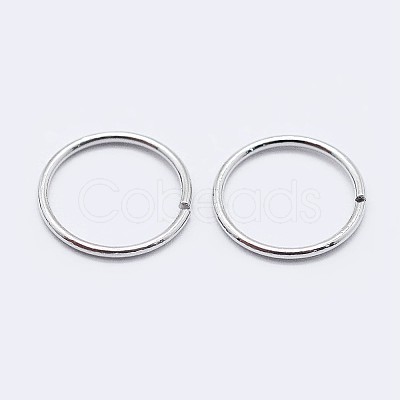 Anti-Tarnish Rhodium Plated 925 Sterling Silver Open Jump Rings STER-F036-02P-1x9mm-1